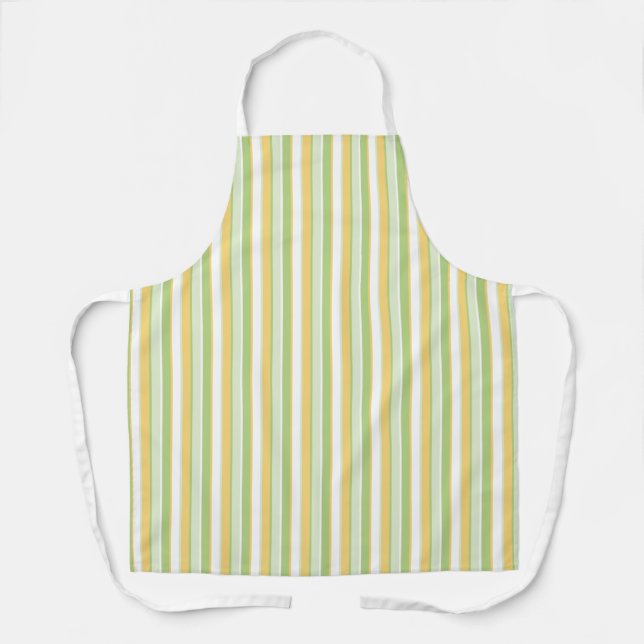Custom Colour Four Shade Stripe Pattern Apron (Front)