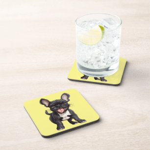 Custom colour Frenchie puppy Coaster