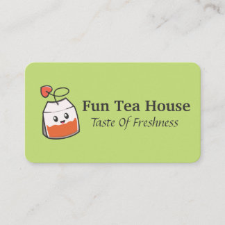 Custom Colour Fun Tea Bag 3.5" x 2.0" Business Car Card