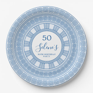 Custom colour Greek or Roman birthday Paper Plate