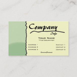 Custom Colour-Green Scribble Seperation Business Card
