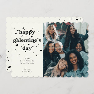 Custom Colour Happy Galentine's Day Photo Holiday Card