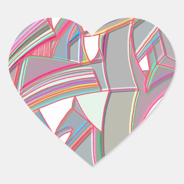 Custom Colour Heart Sticker (Front)