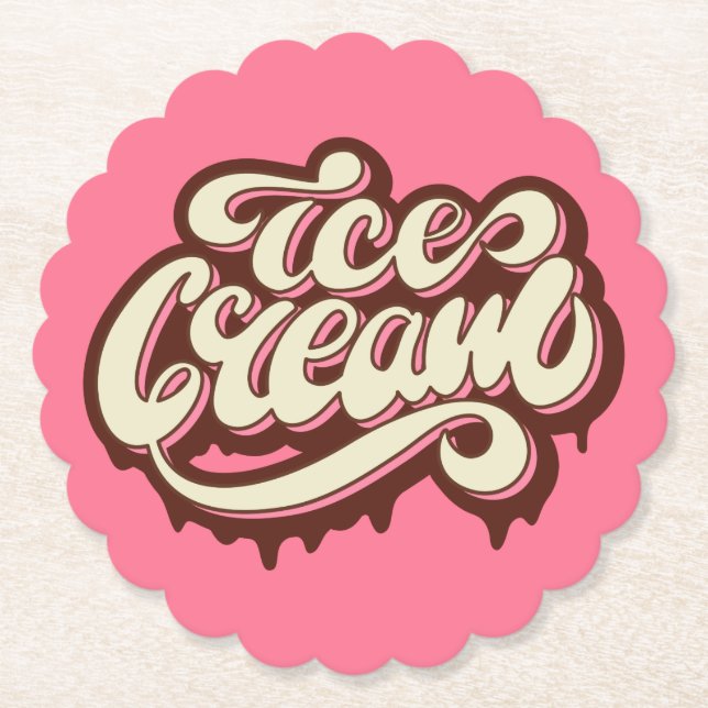 Custom colour Ice Cream coasters (Front)
