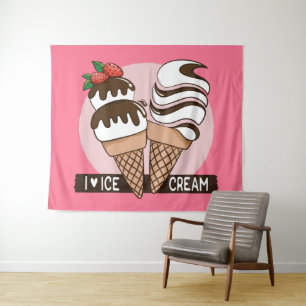 Custom colour Ice Cream Lover tapestry