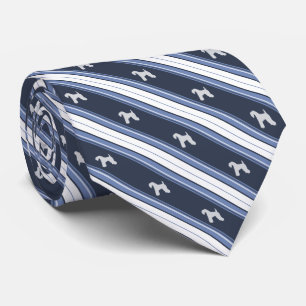 Custom Colour Kerry Blue Terrier Stripe Tie