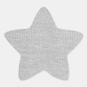 Custom Colour Knit Texture Star Sticker