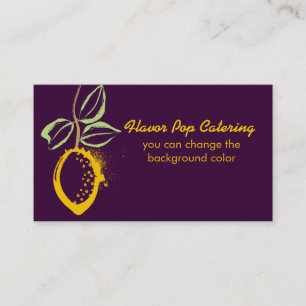 custom colour lemon branch baking cooking catering business card