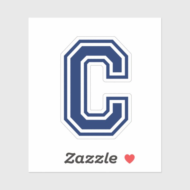 Custom colour letter C sporty college font alphabe (Sheet)