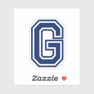 Custom colour letter G sporty college font alphabe