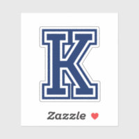 Custom colour letter K sporty college font alphabe