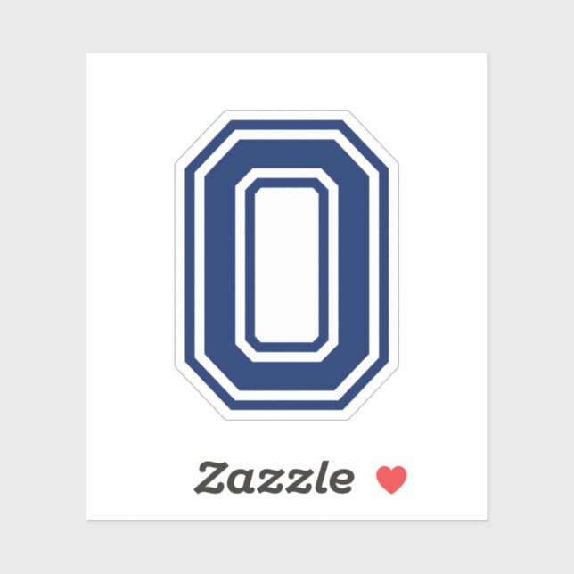 Custom colour letter O sporty college font alphabe (Sheet)