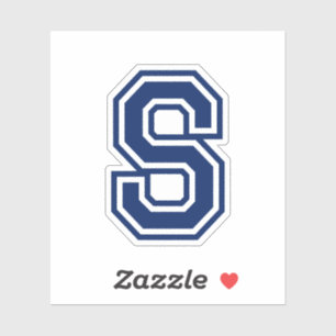 Custom colour letter S sporty college font alphabe