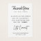 Custom Colour Logo Earring Display Thank You Card