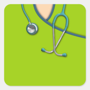 Custom Colour Medical Scrubs Square Sticker