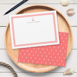 Custom Colour Modern Classic Anchor Personalised Card