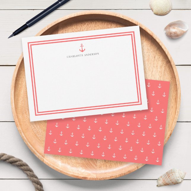 Custom Colour Modern Classic Anchor Personalised Card (Creator Uploaded)