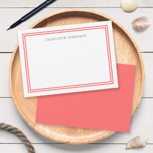Custom Colour Modern Classic Borders Personalised Card