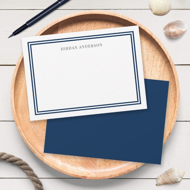 Custom Colour Modern Classic Borders Personalised Card (Creator Uploaded)