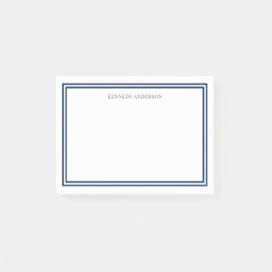 Custom Colour Modern Classic Borders Personalised Post-it Notes