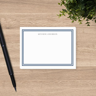 Custom Colour Modern Classic Borders Personalised Post-it Notes