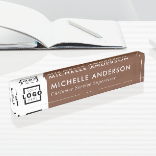 Custom Colour Modern Minimalist Business Logo Nameplate