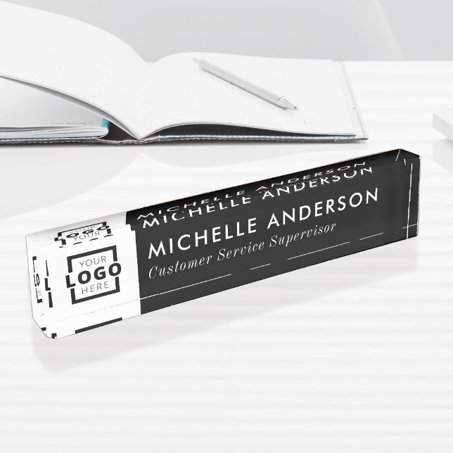 Custom Colour Modern Minimalist Business Logo Nameplate (Creator Uploaded)