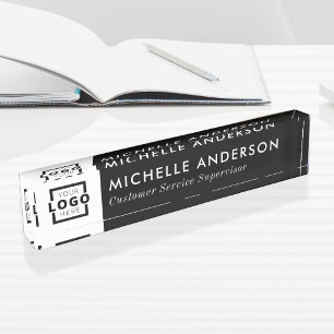 Custom Colour Modern Minimalist Business Logo Nameplate