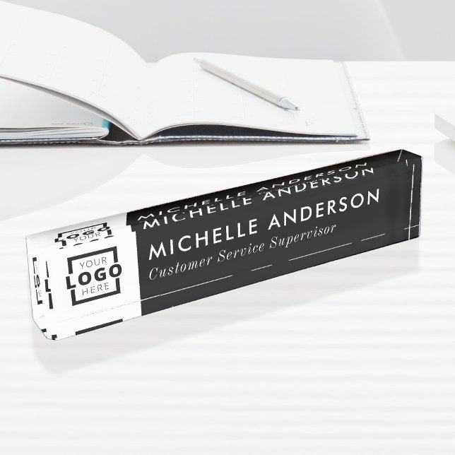 Custom Colour Modern Minimalist Business Logo Nameplate (Creator Uploaded)