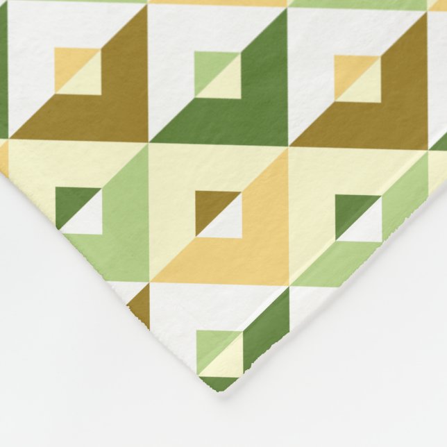 Custom Colour Modern Triangle Pattern Fleece Blanket (Corner)