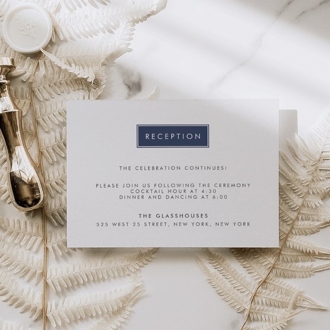 Custom Colour Modern Wedding Reception Enclosure Card (Creator Uploaded)