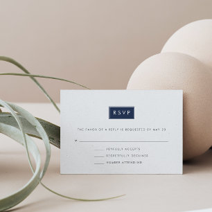Custom Colour Modern Wedding RSVP Card