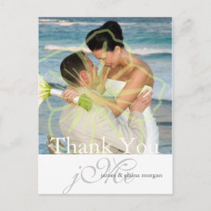 Custom Colour/Monogram Thank you postcards