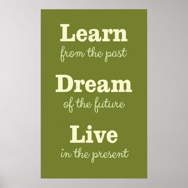 Custom colour Motivational Quote poster (Front)
