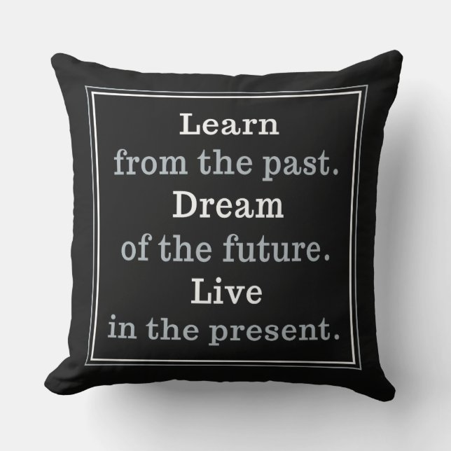 Custom colour Motivational Quote throw pillows (Front)