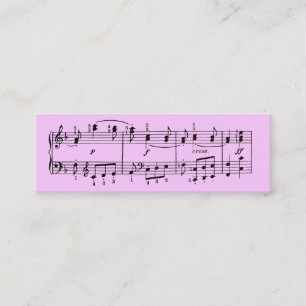 Custom Colour Musical Notes Profile Card