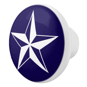 Custom colour nautical star ceramic knob