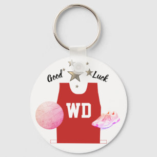 Custom Colour Netball Bib Key Ring