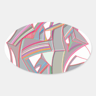 Custom Colour Oval Sticker