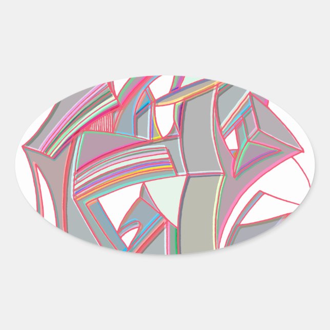 Custom Colour Oval Sticker (Front)