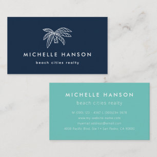Custom Colour Palm Tree Business Card