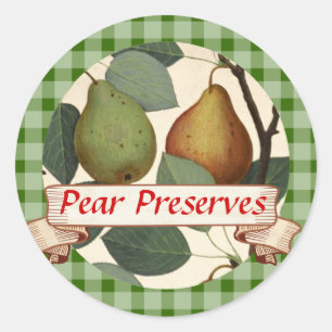 Custom colour pear tree fruit canning label