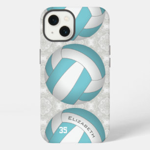 custom colour personalised girl's volleyball iPhone case