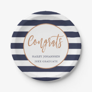 Custom Colour Personalised Graduation Party Plates