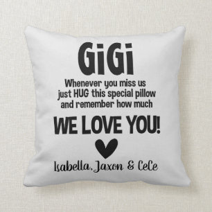 Custom Colour Personalised Grandparent Pillow