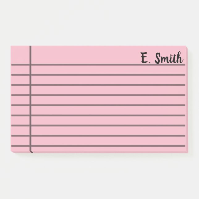 Custom Colour Personalised Large Post-it Notes (Front)