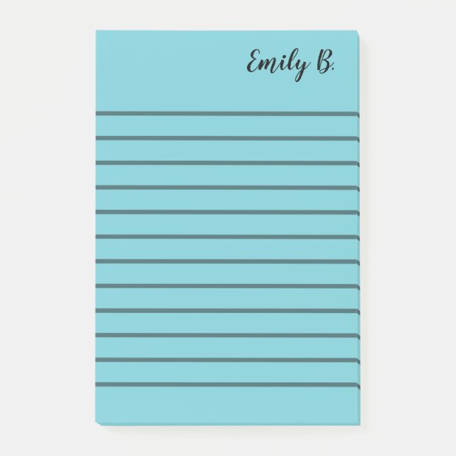Custom Colour Personalised Lined Sticky Notes (Front)