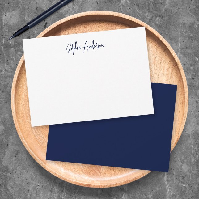 Custom Colour Personalised Modern Script Minimalis Card (Creator Uploaded)