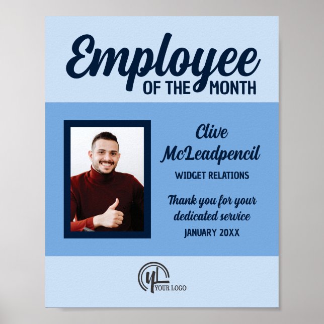 Custom colour photo display employee of the month poster (Front)