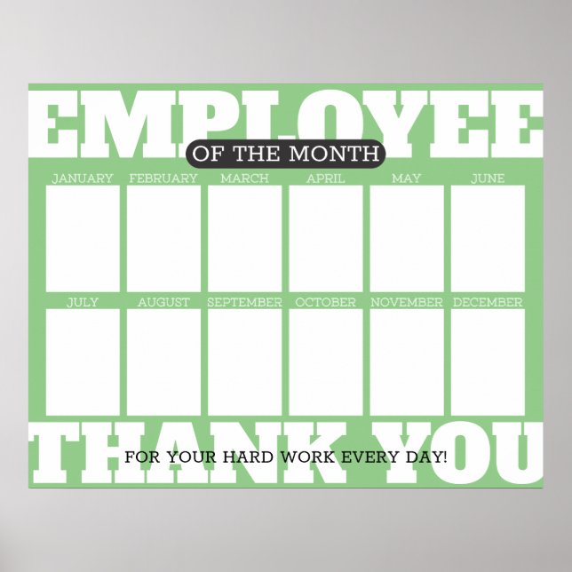 Custom colour photo employee of the month display poster (Front)